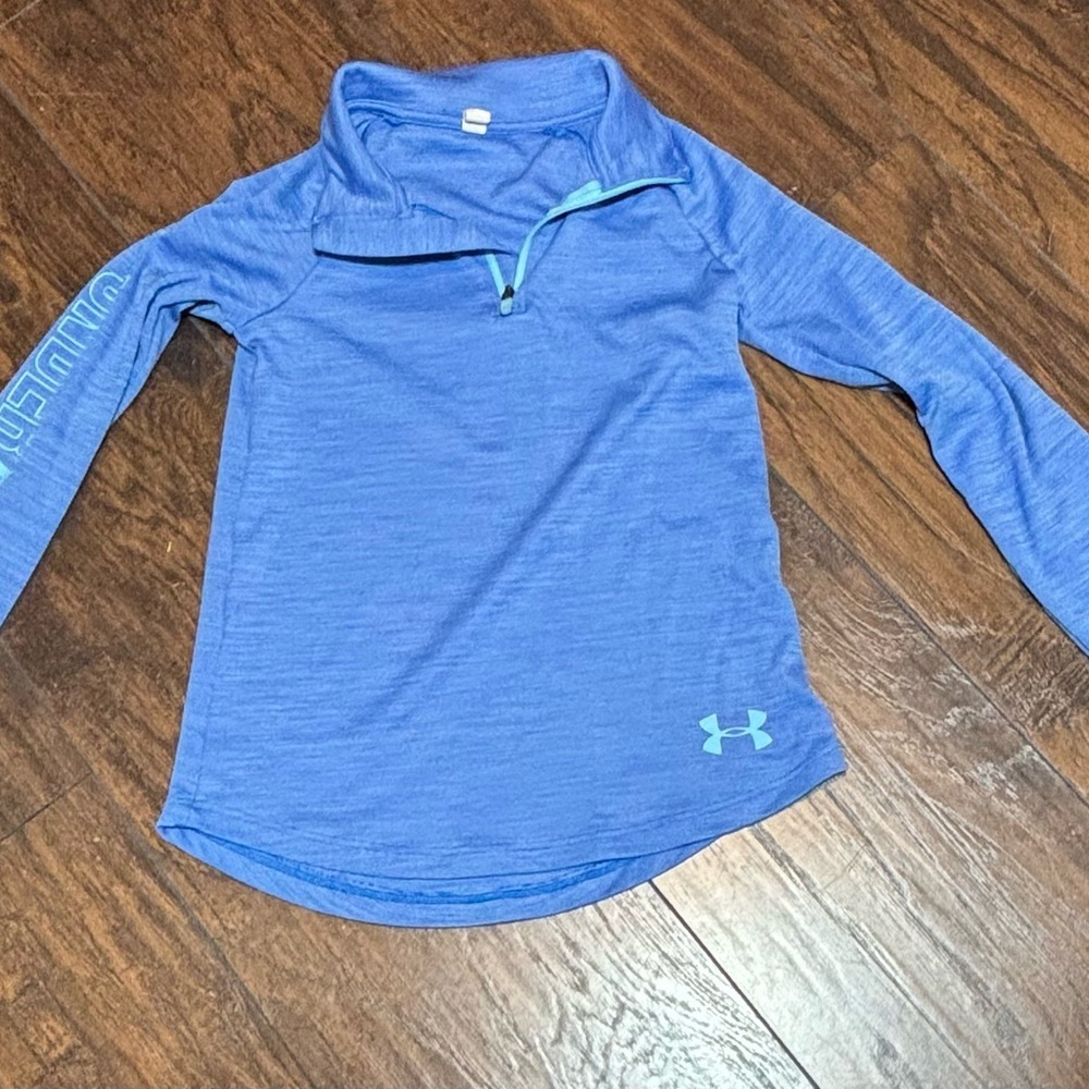 Under Armour Heathered Blue Quarter-Zip Top